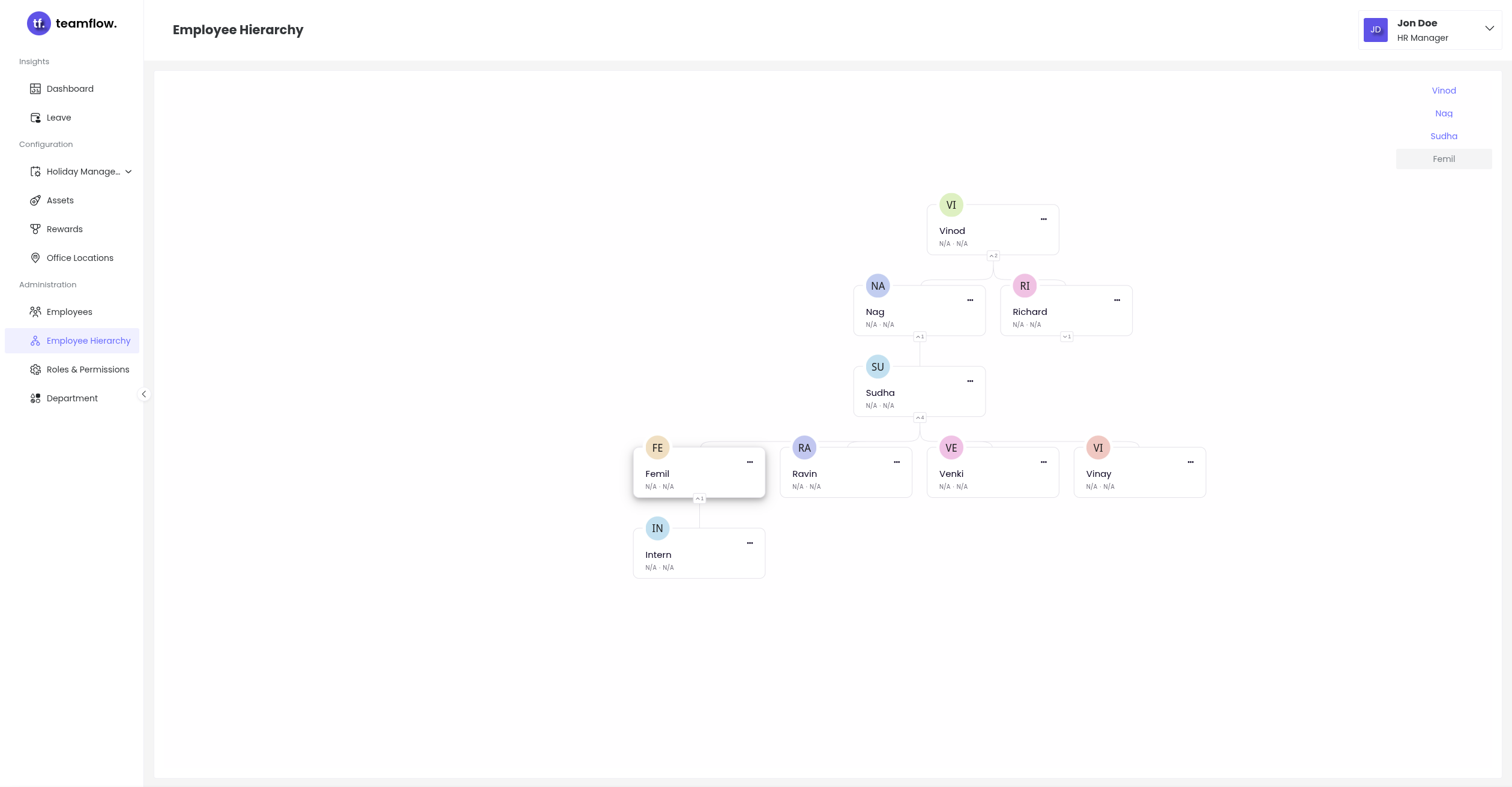 teamflow HR management platform interface preview